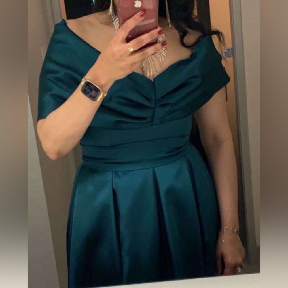 Gorgeous Silk Satin Ball Gown Dress - image 2